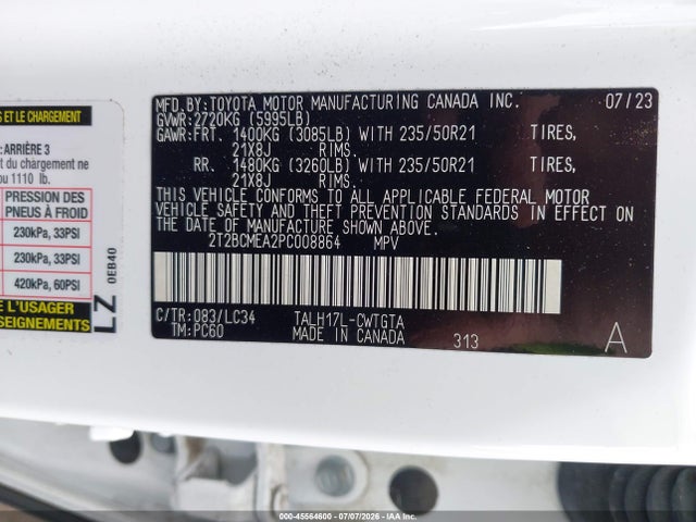 Продажа на аукционе авто 2023 Lexus Rx 500h F Sport Performance, vin: 2T2BCMEA2PC008864, номер лота: 45564600