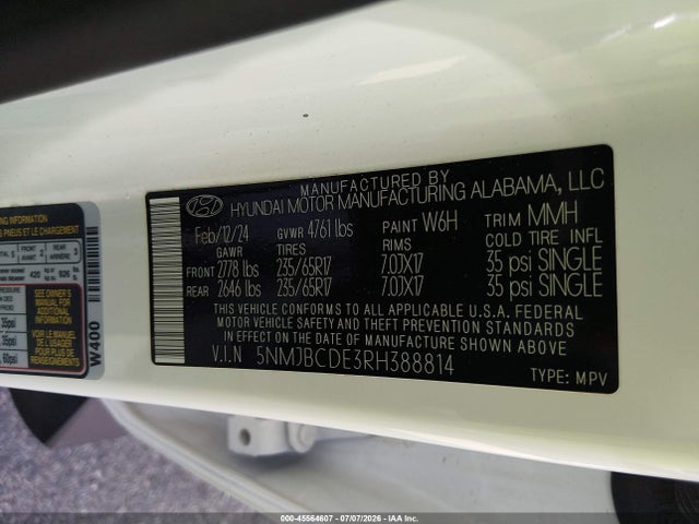 Hyundai TUCSON SEL 2024 5NMJBCDE3RH388814 Image 9
