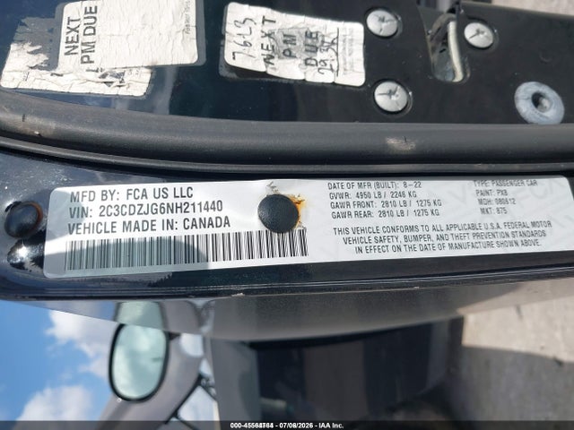 Продаж на аукціоні авто 2022 Dodge Challenger Gt, vin: 2C3CDZJG6NH211440, номер лоту: 45564764
