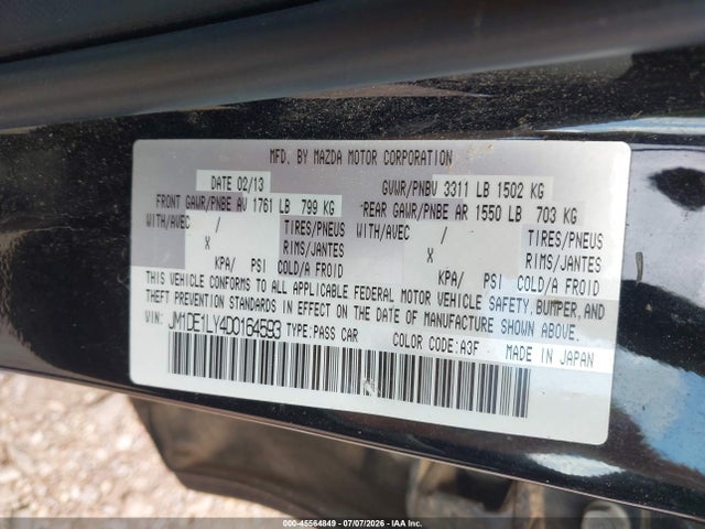 Продаж на аукціоні авто 2013 Mazda Mazda2 Touring, vin: JM1DE1LY4D0164593, номер лоту: 45564849
