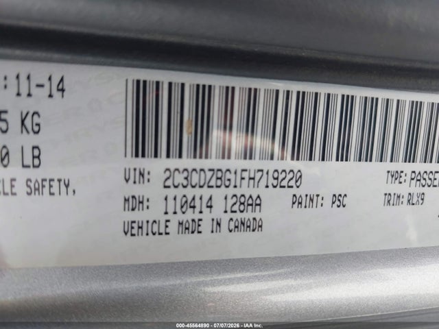 Dodge Challenger Sxt Plus 2015 2C3CDZBG1FH719220 Image 9