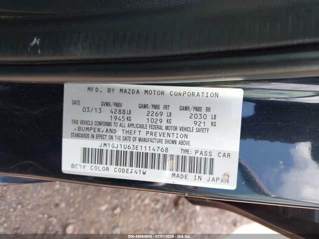Продаж на аукціоні авто 2014 Mazda Mazda6 I Sport, vin: JM1GJ1U63E1114768, номер лоту: 45564908