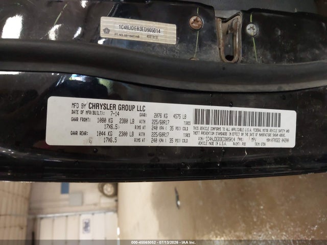 Aukcja sprzedaży 2014 Jeep Compass Latitude, vin: 1C4NJDEB3ED905014, numer aukcji: 45565052