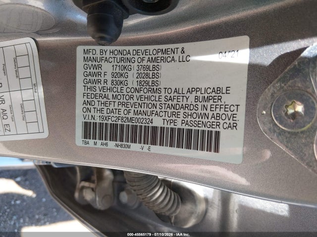 19XFC2F82ME002324 Honda Civic Sport