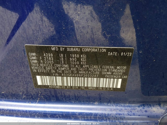 Продажа на аукционе авто 2023 Subaru Impreza Premium, vin: 4S3GKAV66P3603247, номер лота: 45565254