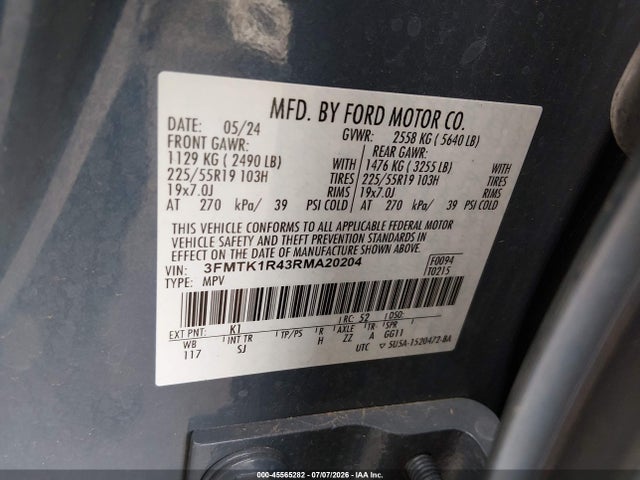 Ford Mustang Mach-e Select 2024 3FMTK1R43RMA20204 Image 9