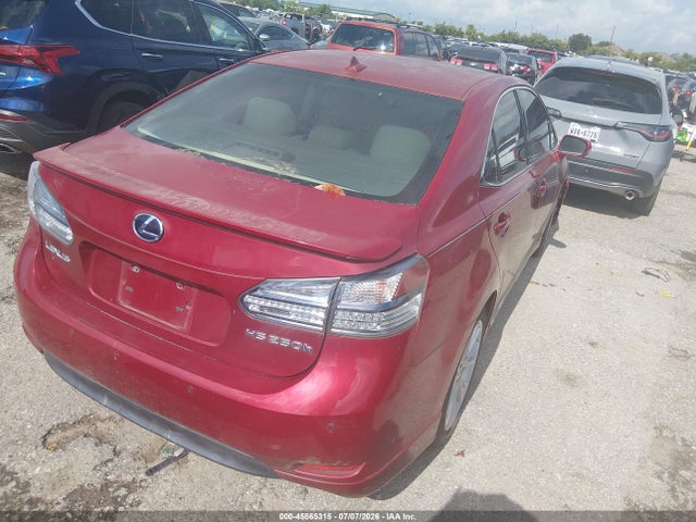 2010 Lexus Hs 250h Premium მანქანა იყიდება აუქციონზე, vin: JTHBB1BA6A2025651, აუქციონის ნომერი: 45565315