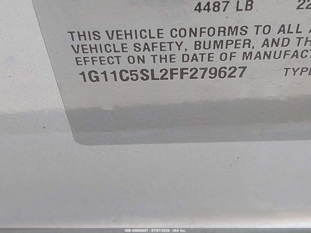 Chevrolet MALIBU 1LT 2015 1G11C5SL2FF279627 Image 9