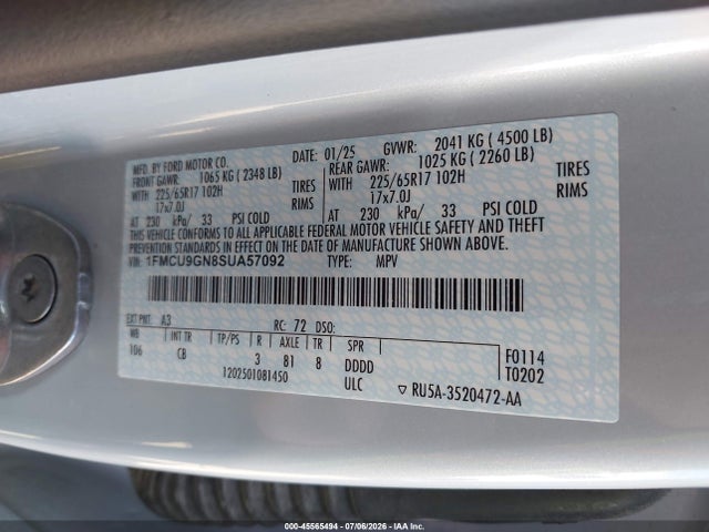 Ford Escape Active 2025 1FMCU9GN8SUA57092 Image 9