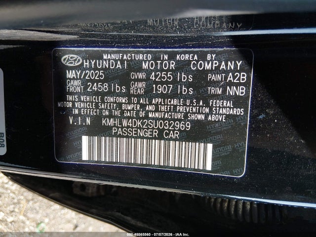 2025 Hyundai Elantra N მანქანა იყიდება აუქციონზე, vin: KMHLW4DK2SU032969, აუქციონის ნომერი: 45565560