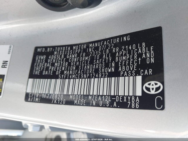 Toyota Corolla Xse 2022 5YFT4MCE9NP124832 Image 9