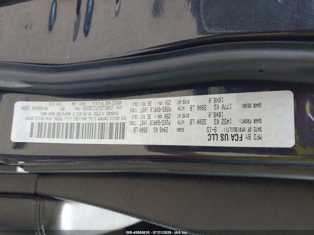 45565630 :رقم المزاد ، 1C4RDJDG1FC128103 vin ، 2015 Dodge Durango Limited مزاد بيع