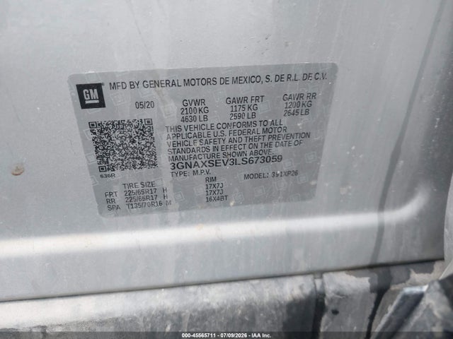 Chevrolet Equinox Awd Ls 2020 3GNAXSEV3LS673059 Image 9