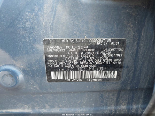 Aukcja sprzedaży 2025 Subaru Forester Premium, vin: JF2SLDDC3SH442790, numer aukcji: 45565758