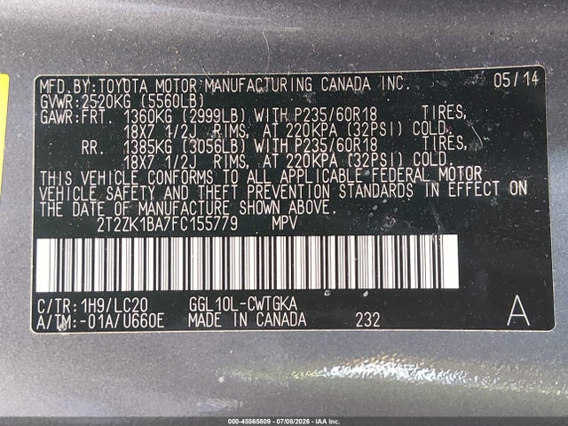 Lexus RX 350 2015 2T2ZK1BA7FC155779 Image 9