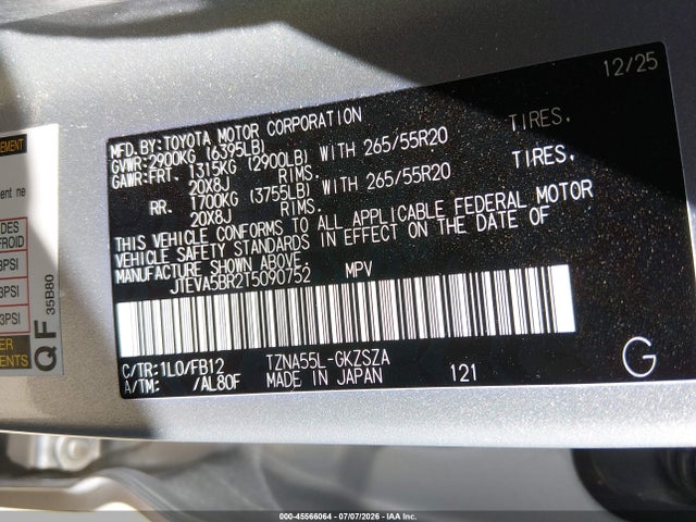 Toyota 4runner Trd Sport 2026 JTEVA5BR2T5090752 Image 9