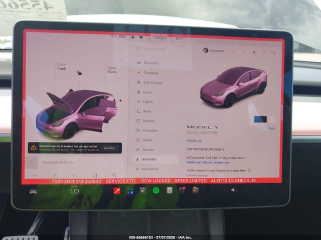 Aukcja sprzedaży 2022 Tesla Model Y Performance Dual Motor All-wheel Drive, vin: 7SAYGDEF3NF353542, numer aukcji: 45566193