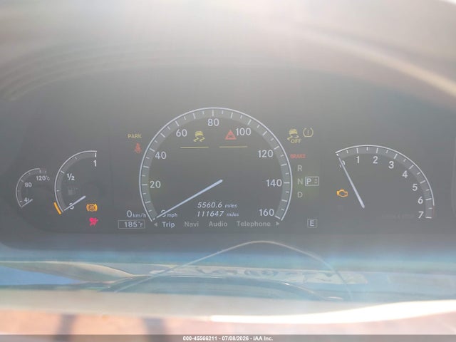 2011 Mercedes-benz S 550 მანქანა იყიდება აუქციონზე, vin: WDDNG7BB3BA396615, აუქციონის ნომერი: 45566211