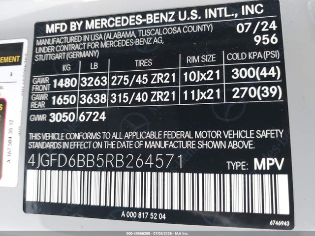 Продаж на аукціоні авто 2024 Mercedes-benz Amg Gle 53 Coupe 4matic+, vin: 4JGFD6BB5RB264571, номер лоту: 45566259