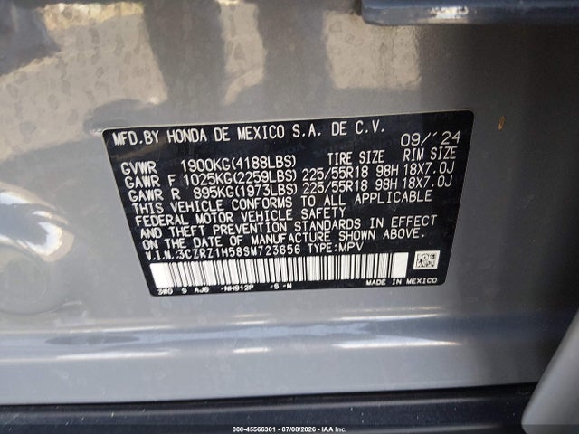 3CZRZ1H58SM723656 Honda Hr-v 2wd Sport