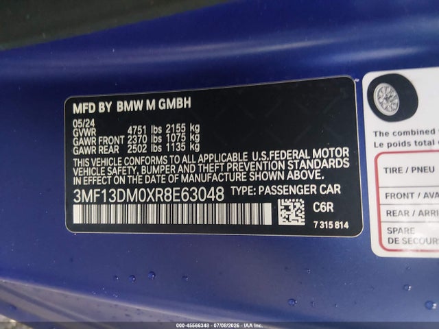 BMW M2 2024 3MF13DM0XR8E63048 Image 9