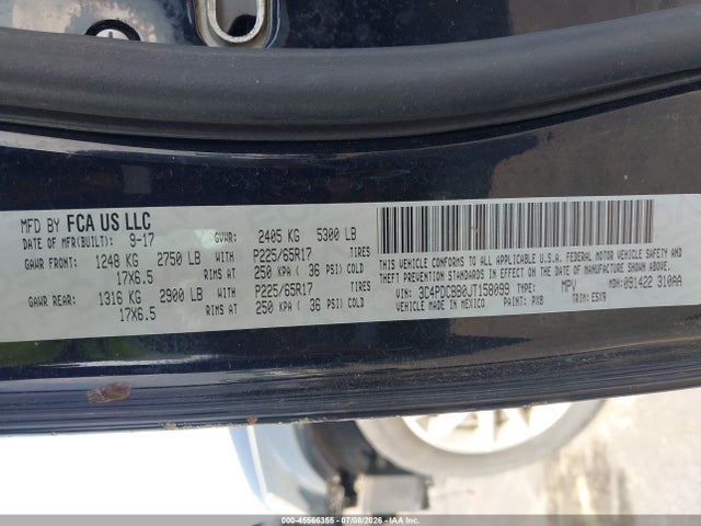 Продажа на аукционе авто 2018 Dodge Journey Sxt, vin: 3C4PDCBB0JT158099, номер лота: 45566355