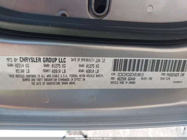 Aukcja sprzedaży 2012 Chrysler 300 Limited, vin: 2C3CCACG2CH310013, numer aukcji: 45566444