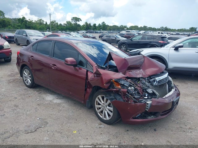 45566471 :رقم المزاد ، 2HGFB2F81CH537295 vin ، 2012 Honda Civic Ex مزاد بيع