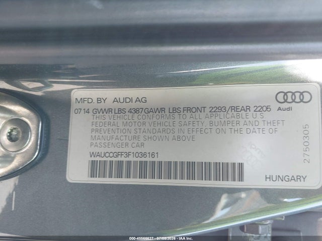 Audi A3 1.8t Premium 2015 WAUCCGFF3F1036161 Image 9