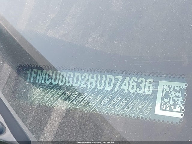 Aukcja sprzedaży 2017 Ford Escape Se, vin: 1FMCU0GD2HUD74636, numer aukcji: 45566644