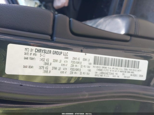 Aukcja sprzedaży 2011 Jeep Grand Cherokee Laredo, vin: 1J4RR4GG4BC723448, numer aukcji: 45566668