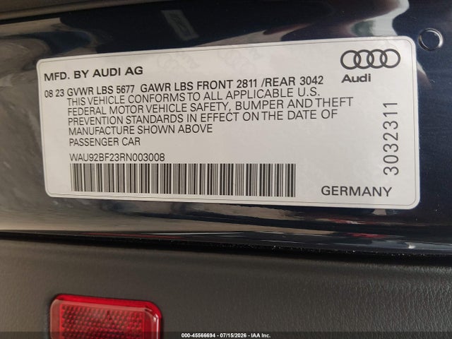 WAU92BF23RN003008 Audi A6 Allroad Prestige 55 Tfsi Quattro S Tronic