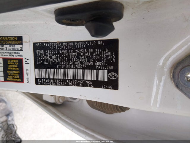4T1BF1FK4EU760272 Toyota CAMRY SE