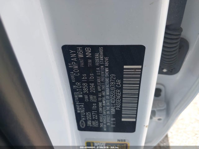 KMHLL4DG5SU978729 Hyundai ELANTRA SE