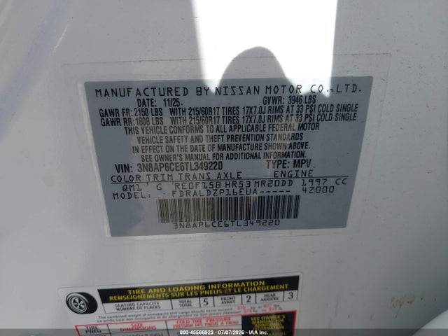 Nissan KICKS SV 2026 3N8AP6CE6TL349220 Image 9