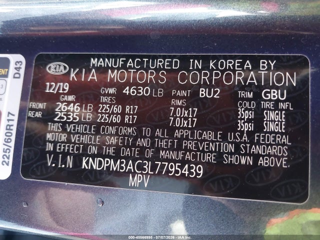 KIA Sportage Lx 2020 KNDPM3AC3L7795439 Image 9