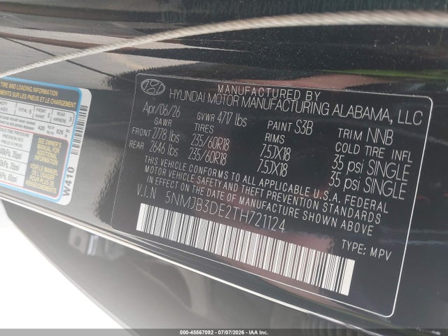 Hyundai TUCSON SEL 2026 5NMJB3DE2TH721124 Image 9