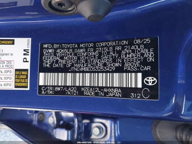 Toyota Corolla Xse 2025 JTNC4MBE0S3253429 Image 9