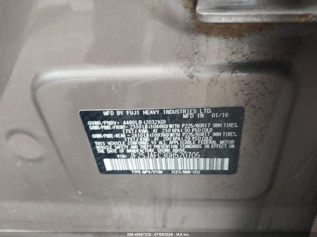 Subaru Forester 2.5i Premium 2016 JF2SJAFC3GH520705 Image 9