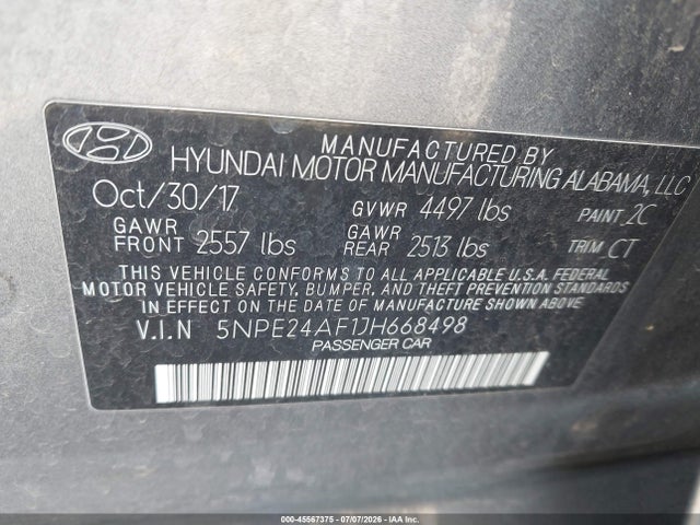 Hyundai SONATA SE 2018 5NPE24AF1JH668498 Image 9