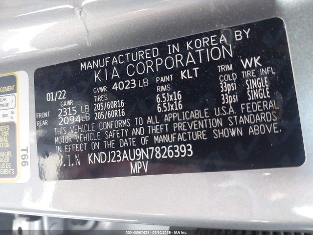KIA SOUL LX 2022 KNDJ23AU9N7826393 Image 9
