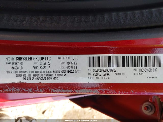 Aukcja sprzedaży 2011 Chrysler 200 Touring, vin: 1C3BC1FG8BN594826, numer aukcji: 45567635