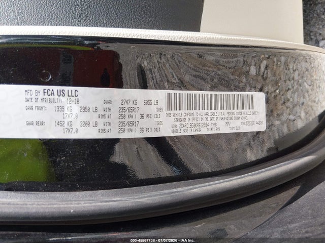 2019 Chrysler Pacifica Touring L მანქანა იყიდება აუქციონზე, vin: 2C4RC1BG0KR612934, აუქციონის ნომერი: 45567738