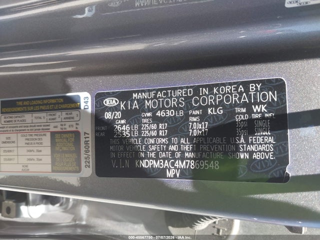 KIA Sportage Lx 2021 KNDPM3AC4M7869548 Image 9