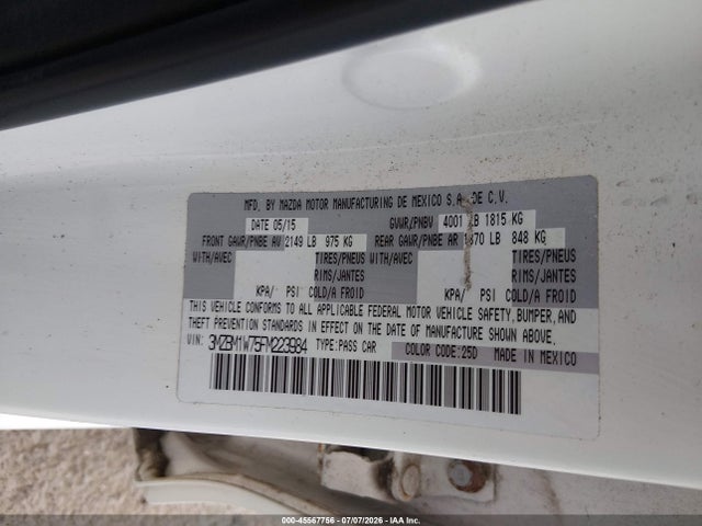 Продаж на аукціоні авто 2015 Mazda Mazda3 I Grand Touring, vin: 3MZBM1W75FM223984, номер лоту: 45567756