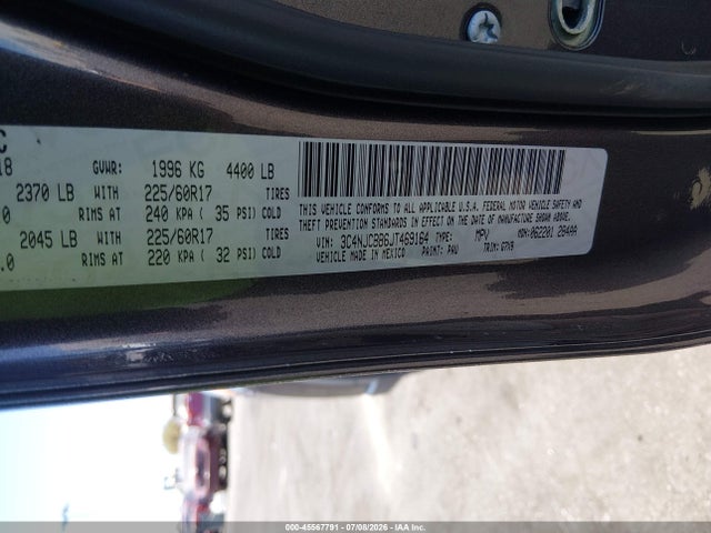 Aukcja sprzedaży 2018 Jeep Compass Latitude Fwd, vin: 3C4NJCBB6JT469164, numer aukcji: 45567791