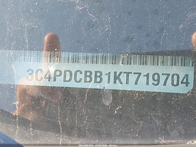 Aukcja sprzedaży 2019 Dodge Journey Se, vin: 3C4PDCBB1KT719704, numer aukcji: 45567843