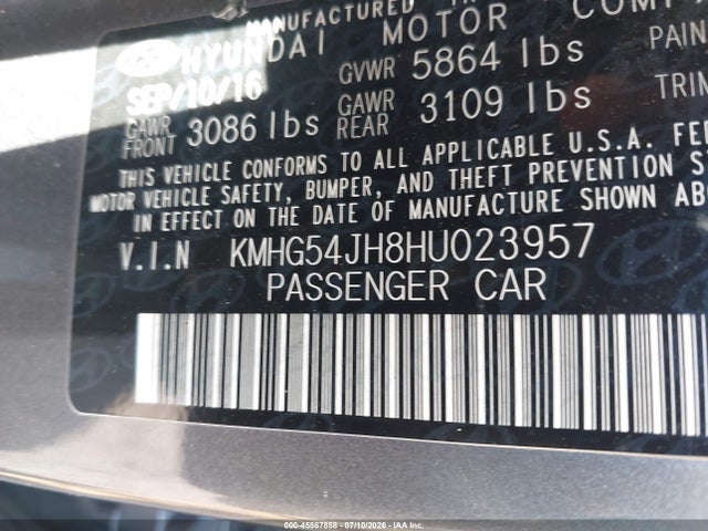 Продажа на аукционе авто 2017 Genesis G90, vin: KMHG54JH8HU023957, номер лота: 45567858