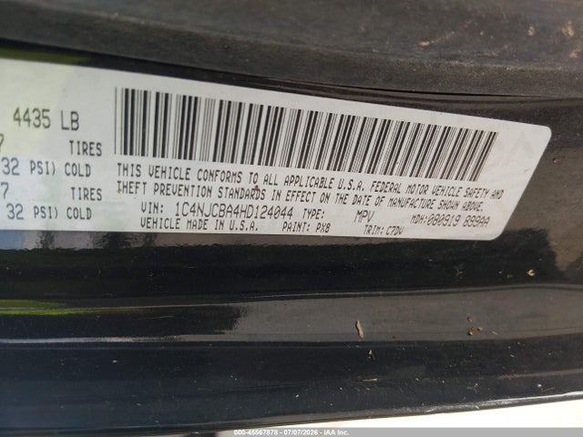 Jeep Compass Sport 2017 1C4NJCBA4HD124044 Image 9