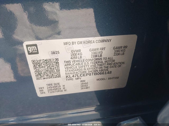 Aukcja sprzedaży 2026 Buick Envista Avenir Fwd, vin: KL47LCEP8TB066148, numer aukcji: 45567982
